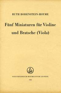 Ruth Bodenstein-Hoyme: Fünf Miniaturen