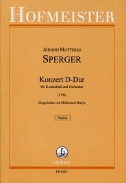 Johann Matthias Sperger: Konzert Nr. 15 D-Dur für kontraBass & Orchester