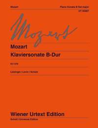 Mozart, W A: Piano Sonata in B flat major KV 570