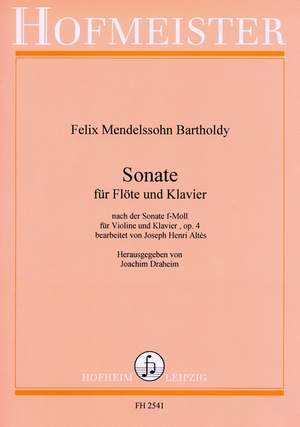 Mendelssohn Bartholdy, F: Sonate f-Moll op. 4