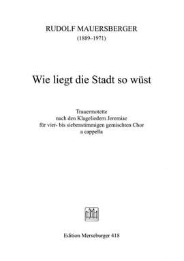 Mauersberger: Wie Liegt die Stadt So Wust