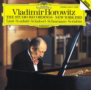 Vladimir Horowitz - The Studio Recordings New York 1985 Product Image