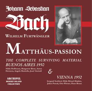 Bach, J S: St Matthew Passion, BWV244 Product Image
