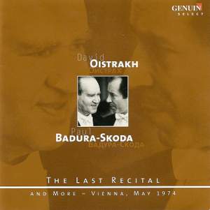 The Last Recital - David Oistrakh & Paul Badura-Skoda Product Image