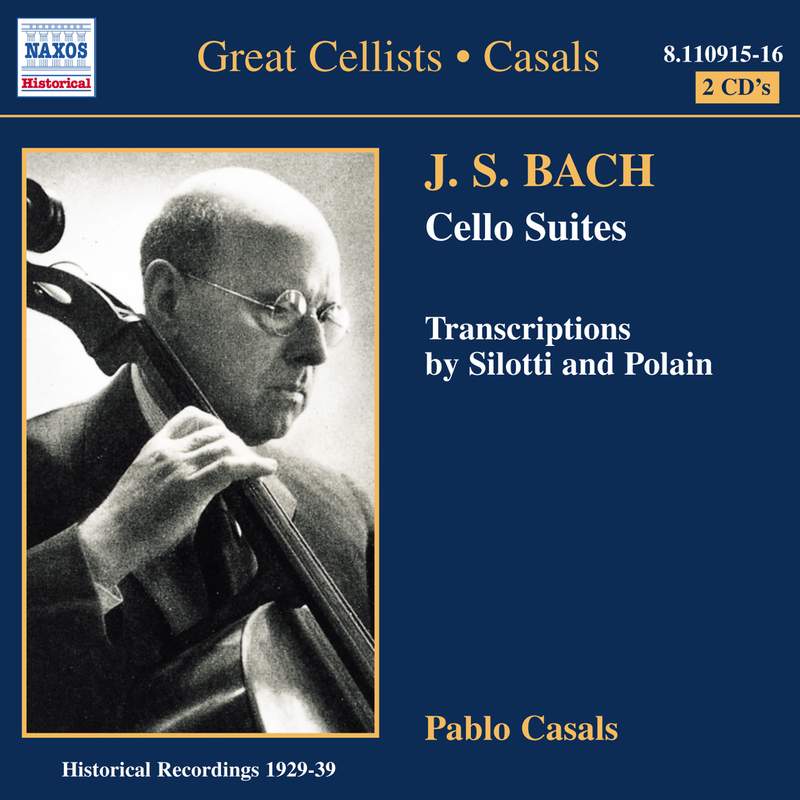 新品未使用　Pablo Casals Edition 　1＆2　【M33】 Pablo Casals plays Bach the complete Cello Suites 1-6 - Archipel