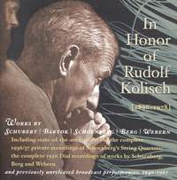 In Honor of Rudolf Kolisch, 1896-1978