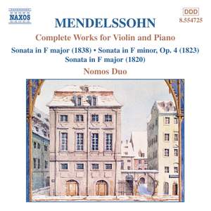 Mendelssohn: Complete Works For Violin And Piano