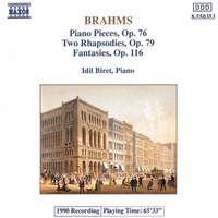 Brahms: 8 Klavierstücke, 2 Rhapsodies & 7 Fantasies