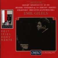 Mozart: Piano Sonata No. 15, Brahms: Fantasies, Debussy: Images