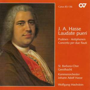 Hasse, J A: Concerto for flute, strings and basso continuo in G major, etc.
