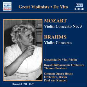 Gioconda De Vito plays Mozart & Brahms