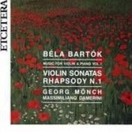 Bartok: Music For Violin & Piano Vol 1