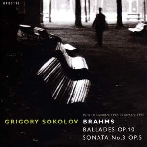 Brahms: Ballades (4), Op. 10, etc.