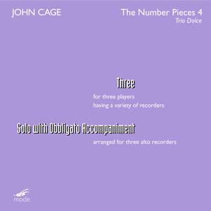 Cage Edition Volume 38- Solo with Obbligato Accompaniment & Three