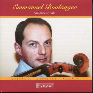 Emmanuel Boulanger plays works for solo cello