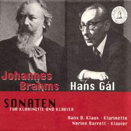 Brahms & Gal: Clarinet Sonatas