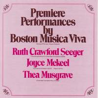 Premiere Performances by Boston Musica Viva