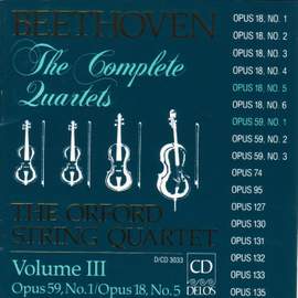 Beethoven: Complete String Quartets (Vol. III)