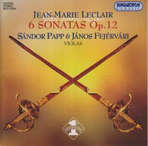 Leclair, J-M: Sonatas (6) for viola, Op. 12