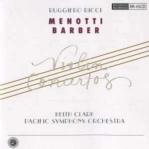 Menotti & Barber - Violin Concertos