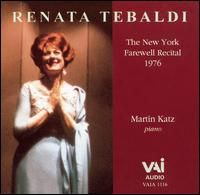 Renata Tebaldi: New York Farewell Recital (1976)