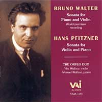 Bruno Walter, Hans Pfitzner: Violin Sonatas