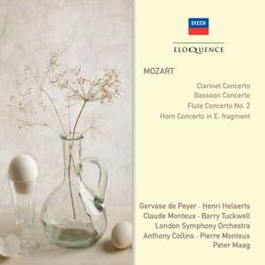 Mozart: Clarinet Concerto, Bassoon Concerto, Flute Concerto No. 2 & Fragment from Horn Concerto in E