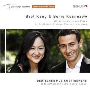 Works by violin and piano by Beethoven, Brahms, Poulenc & Messiaen