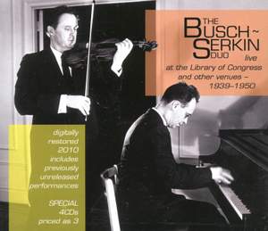 The Busch-Serkin Duo Live Product Image