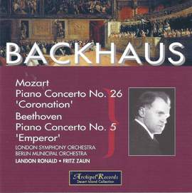 Wilhelm Backhaus plays Mozart and Beethoven