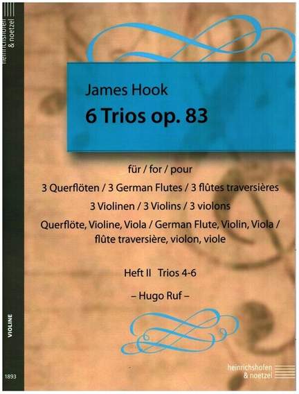 James Hook: 6 Trios op. 83 Volume 2