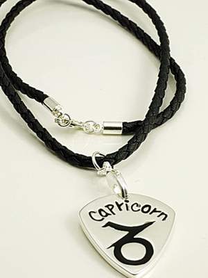Rockys Guitar Pick + Necklace Zodiac Sign Capricorn