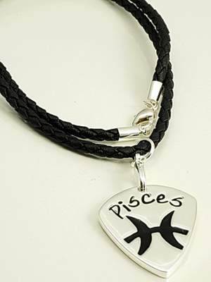 Rockys Guitar Pick + Necklace Zodiac Sign Pisces