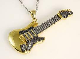 Rockys Anhänger E-Gitarre (gold)