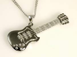 Rockys Anhänger E-Gitarre (silber)