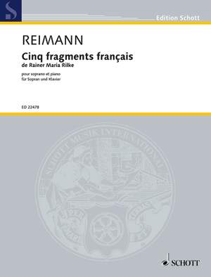 Reimann, A: Cinq fragments français de Rainer Maria Rilke