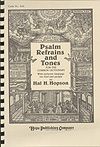 Hal H. Hopson: Psalm Refrains and Tones