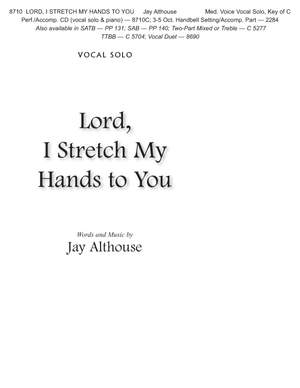 Jay Althouse: Lord, I Stretch My Hands to You