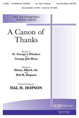 Hal H. Hopson: Canon of Thanks, A
