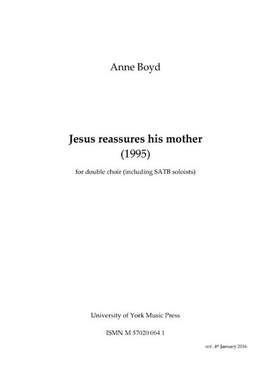 Anne Boyd: Jesus Reassures His Mother