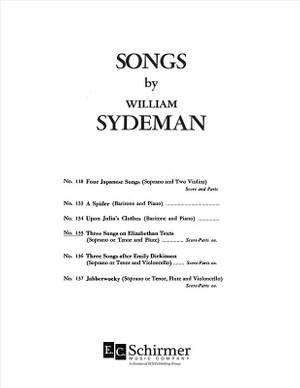 William Sydeman: Three Songs on Elizabethan Texts