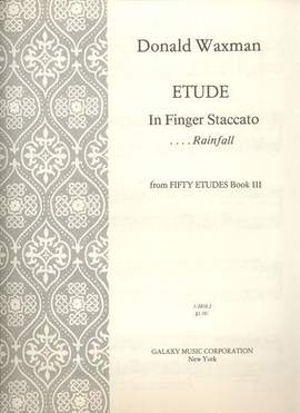 Donald Waxman: Etude No. 33: Finger Staccato