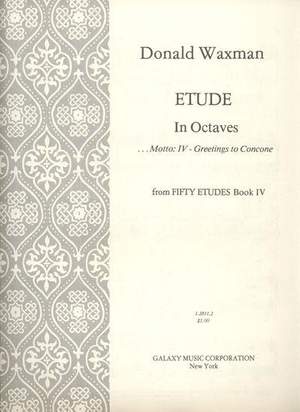 Donald Waxman: Etude No. 40: Octave Scales