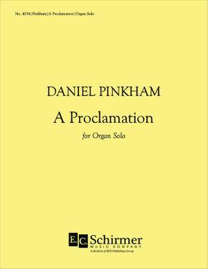 Daniel Pinkham: A Proclamation