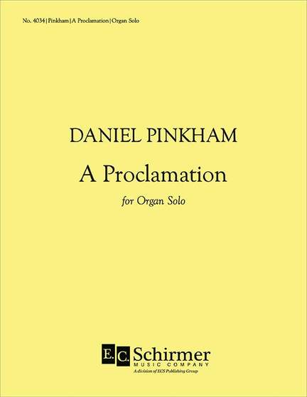 Daniel Pinkham: A Proclamation