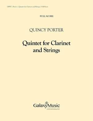 Quincy Porter: Quintet for Clarinet and Strings