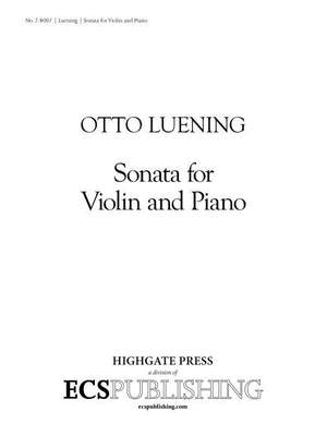 Otto Luening: Sonata for Violin and Piano