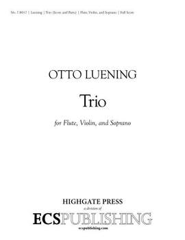 Otto Luening: Trio