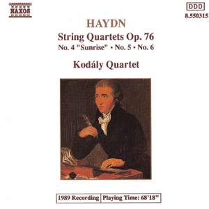 Haydn: String Quartet, Op. 76 No. 4 in B flat major 'Sunrise', etc.
