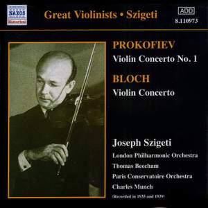 Great Violinists - Joseph Szigeti Product Image